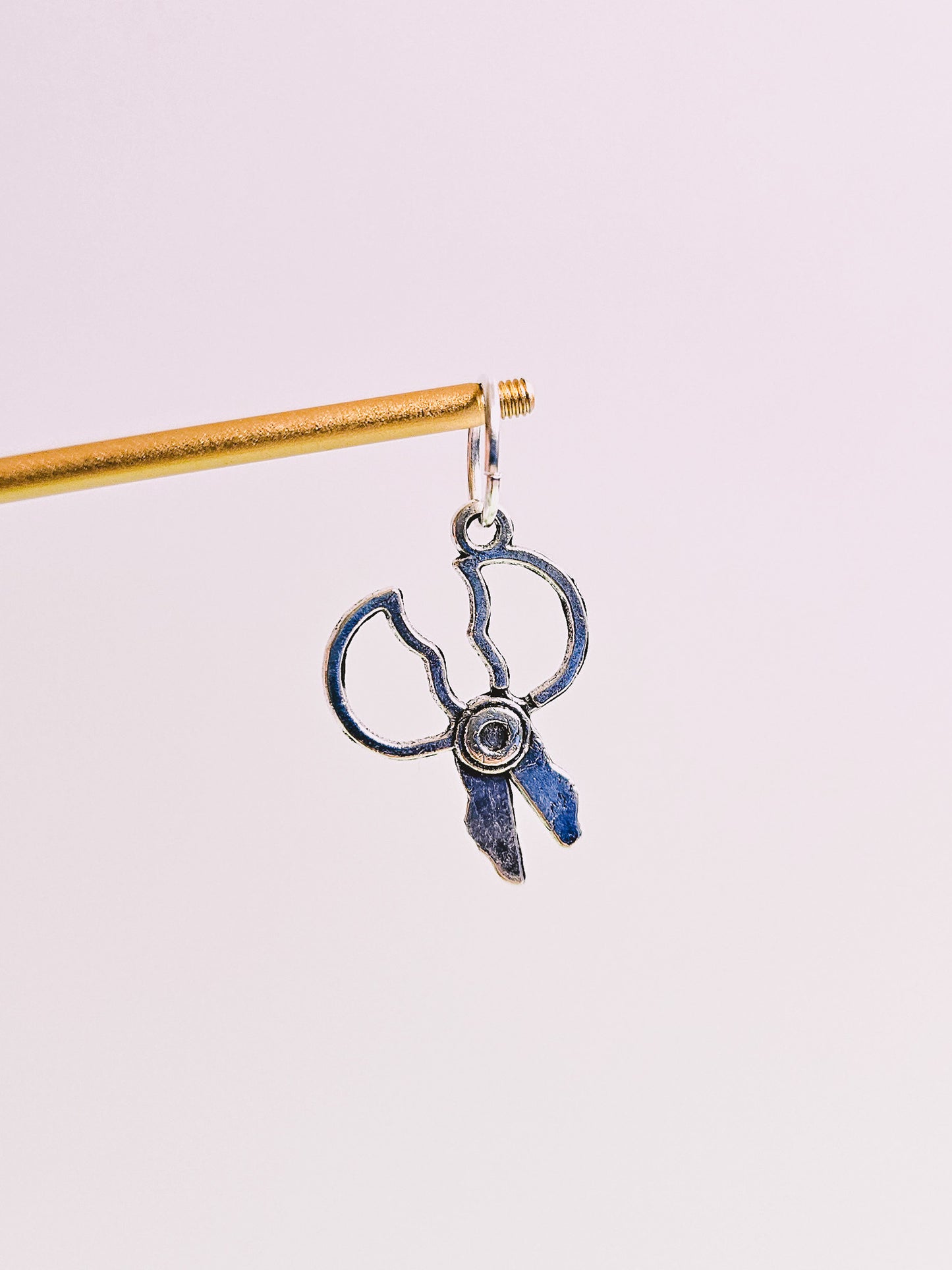 Silver Scissors Charm for Opaluxe Charm Hoops