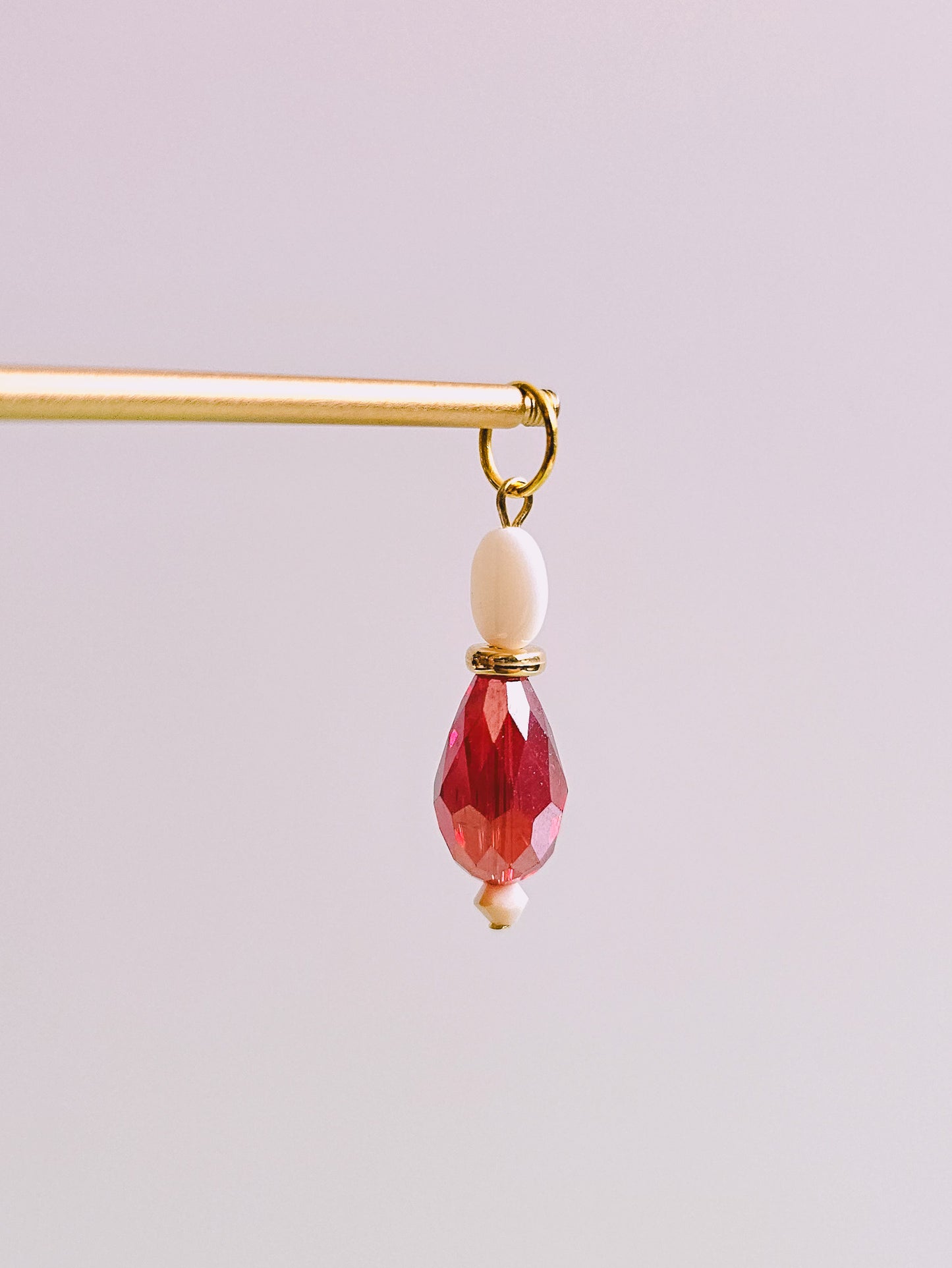 Red Teardrop Charm for Opaluxe Charm Hoops