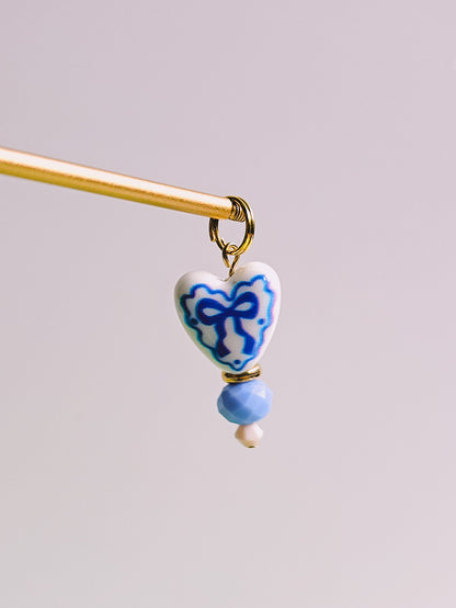 Blue Heart Charm for Opaluxe Charm Hoops