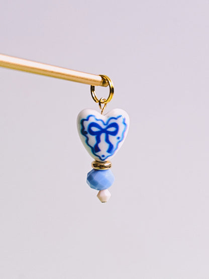 Blue Heart Charm for Opaluxe Charm Hoops