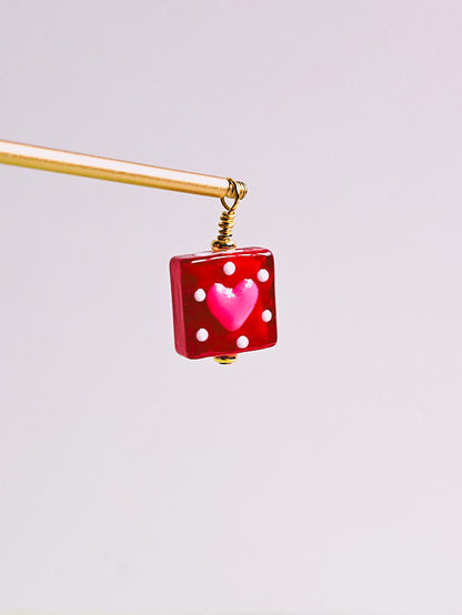 Bookstagram Millefiori Glass Charm for Opaluxe Charm Hoops