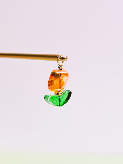 Glass Floral Charm for Opaluxe Charm Hoops