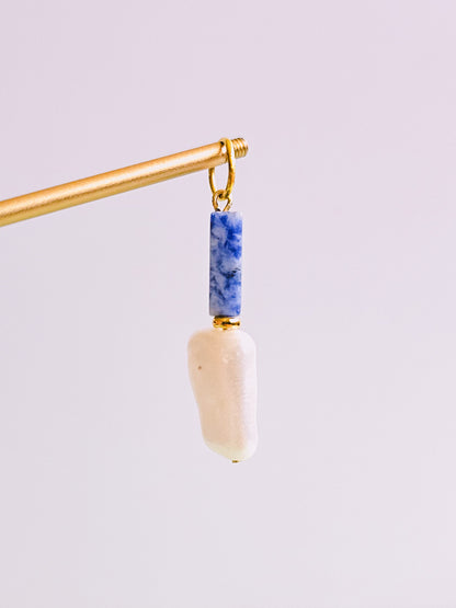Soladite Gemstone Faux Pearl Charm for Opaluxe Charm Hoops