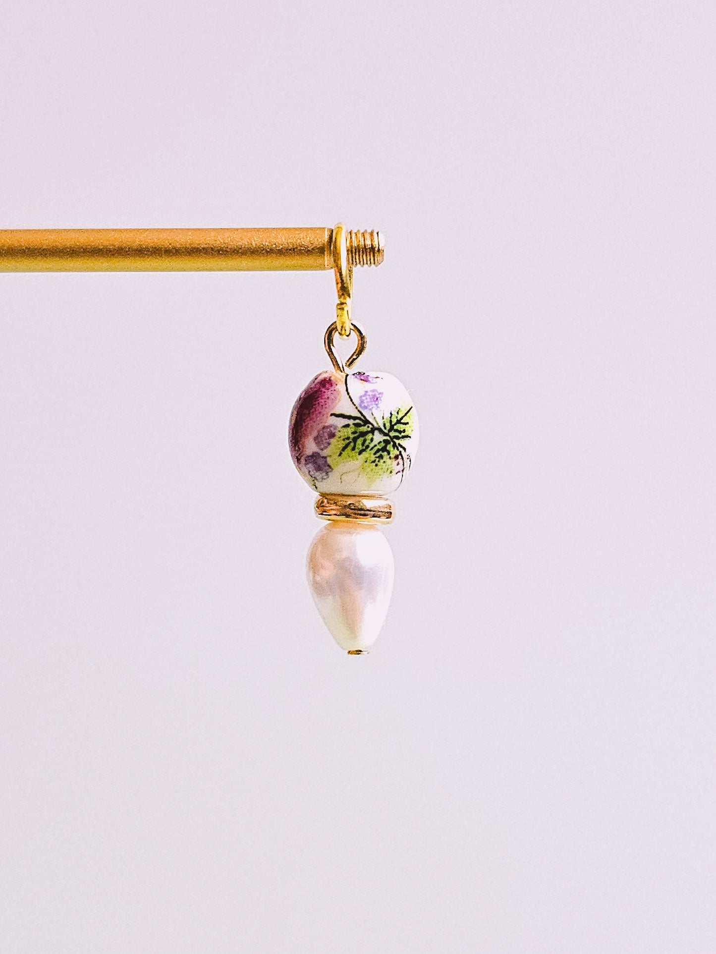 Porcelain Floral Charm for Opaluxe Charm Hoops