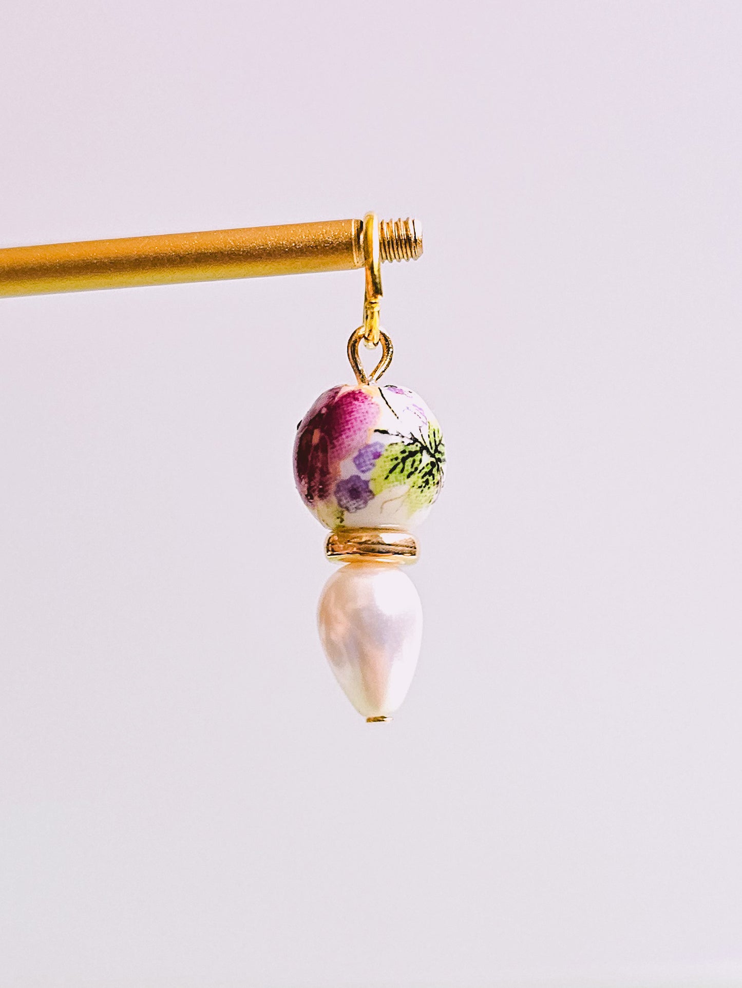Porcelain Floral Charm for Opaluxe Charm Hoops