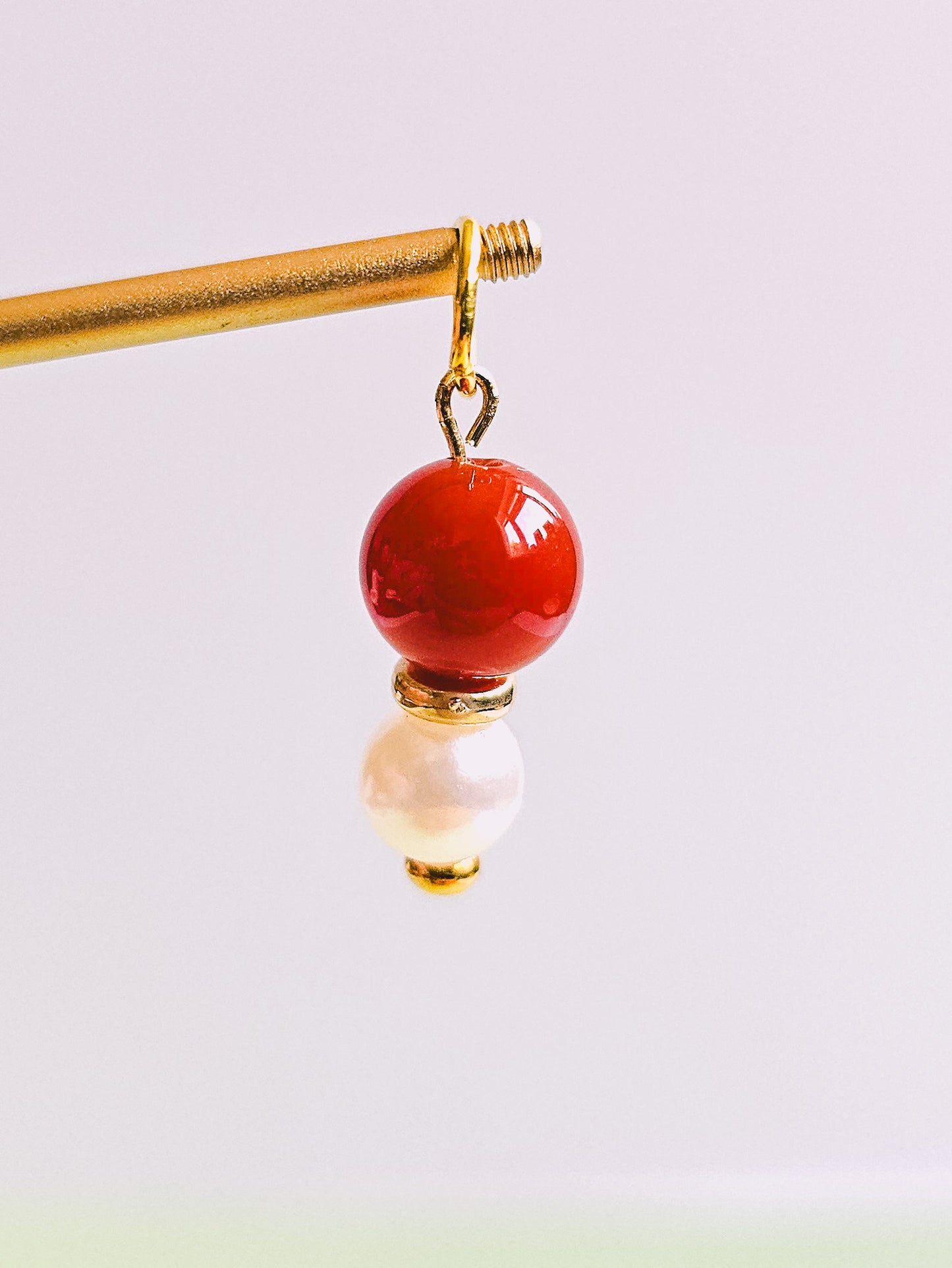 Red Agate Gemstone Charm for Opaluxe Charm Hoops