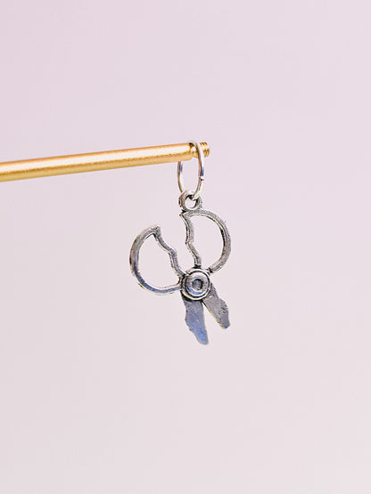 Silver Scissors Charm for Opaluxe Charm Hoops