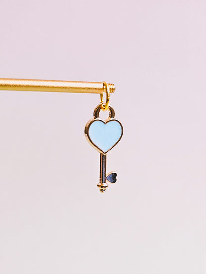 Blue Key Charm for Opaluxe Charm Hoops