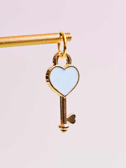 Blue Key Charm for Opaluxe Charm Hoops