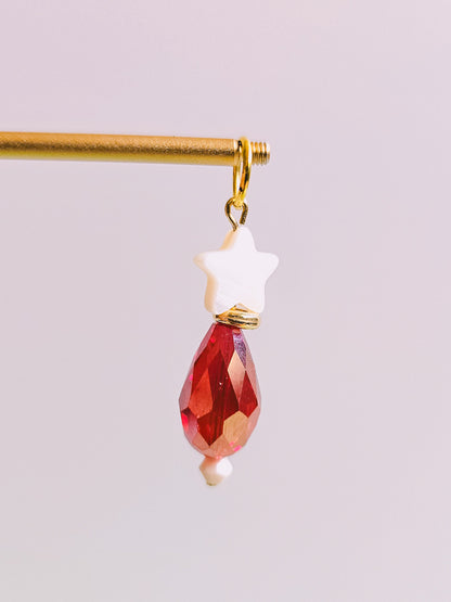 Red Teardrop Charm for Opaluxe Charm Hoops