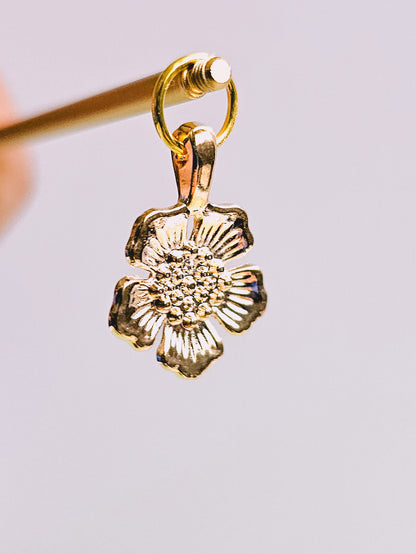 Gold Flower Charm for Opaluxe Charm Hoops