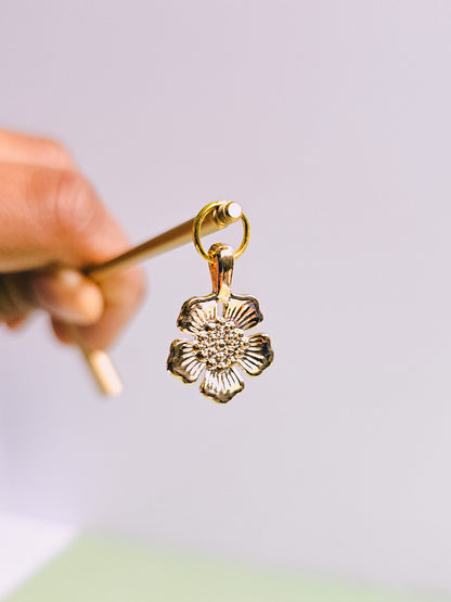 Gold Flower Charm for Opaluxe Charm Hoops