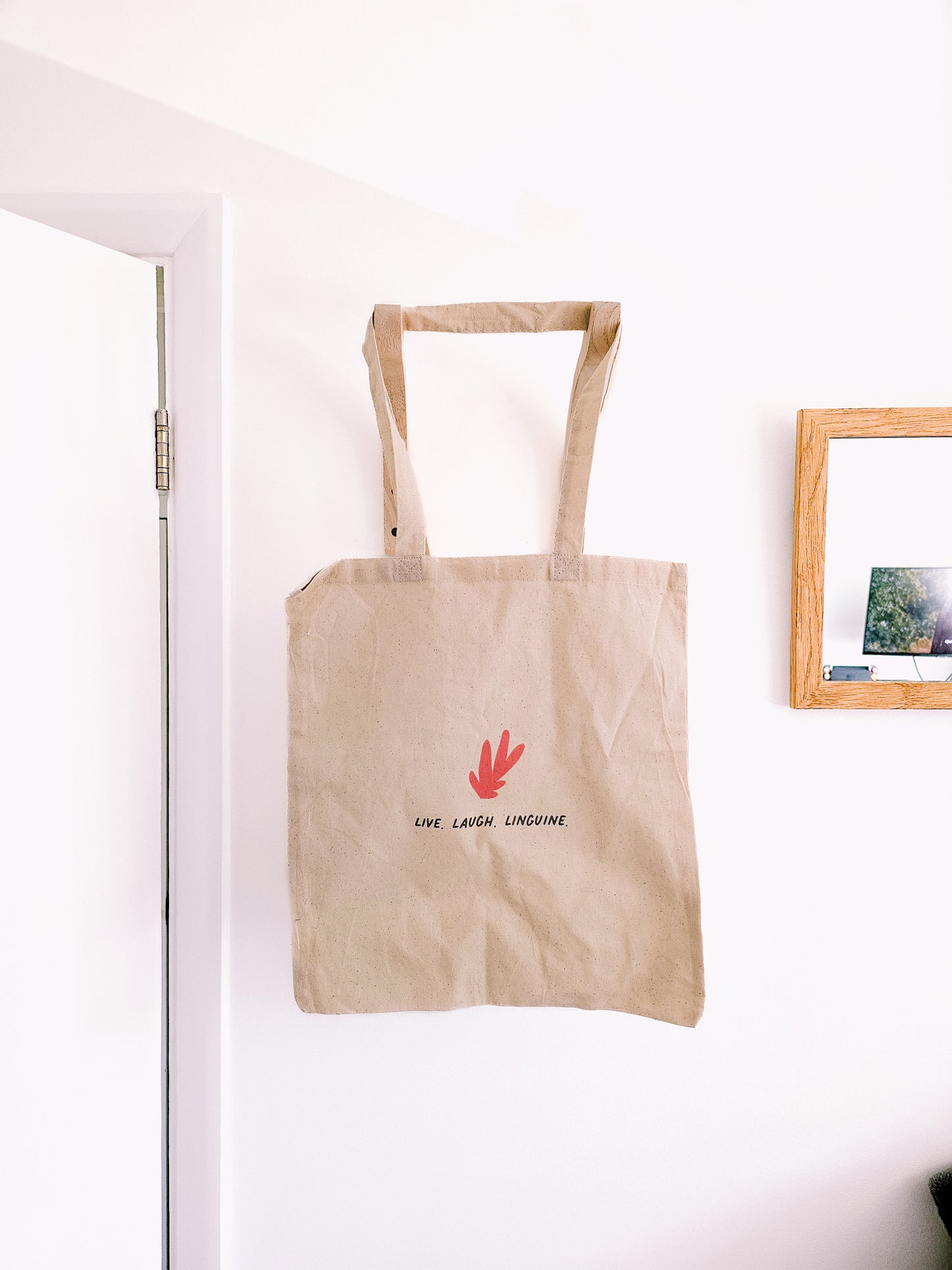Live Laugh Linguine Tote Bag