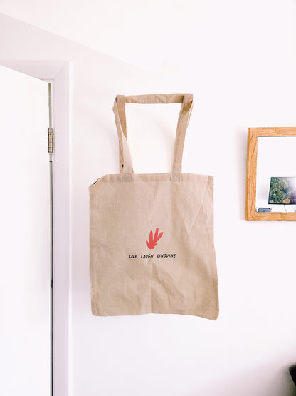 Live Laugh Linguine Tote Bag