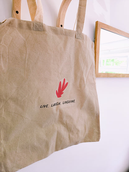 Live Laugh Linguine Tote Bag