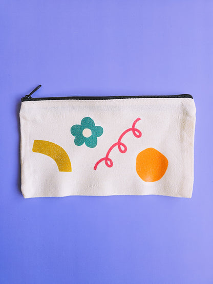 Makeup Bag Abstract Floral Pencil Case