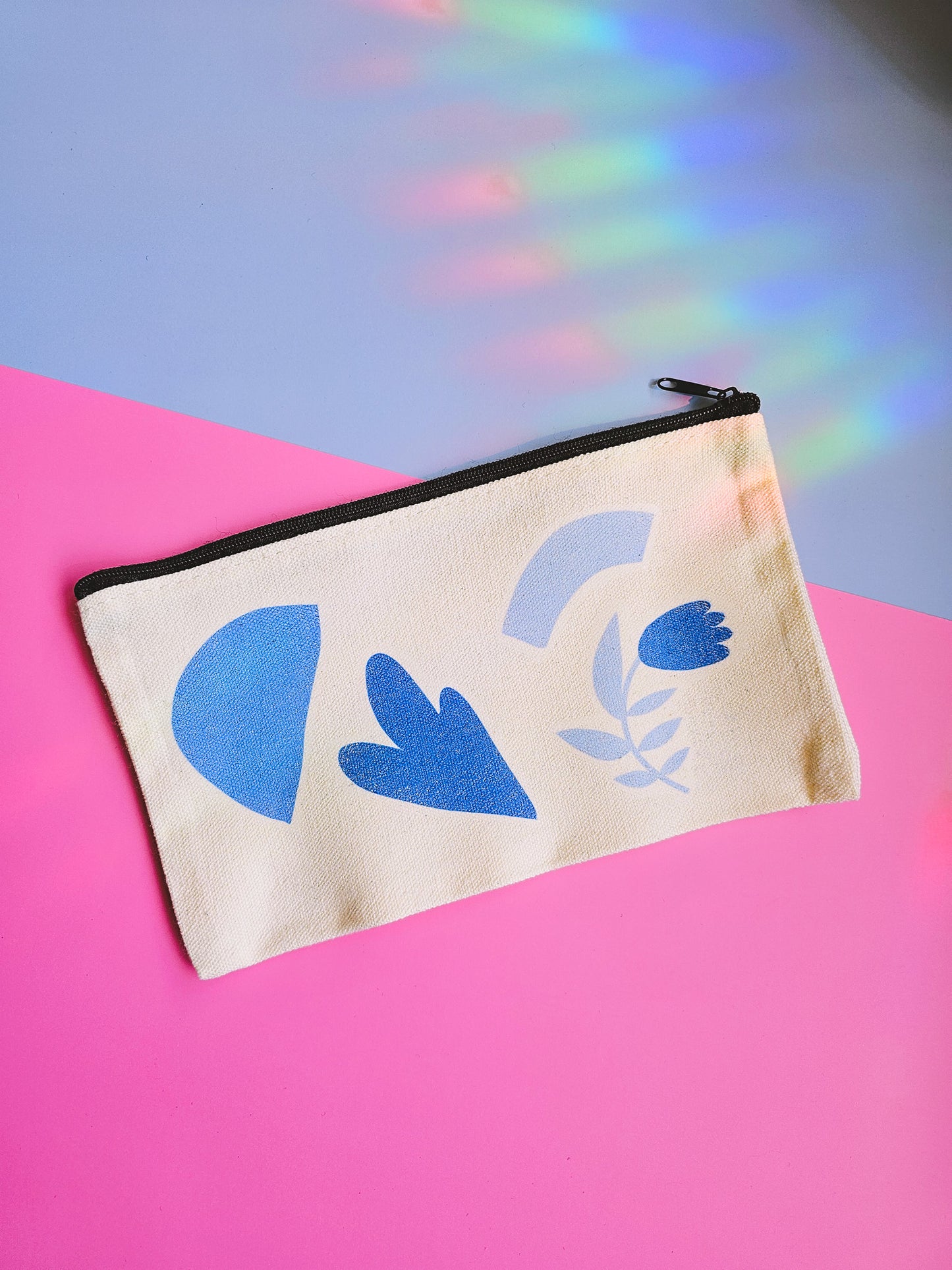 Pencil Case Abstract Blue Makeup Case