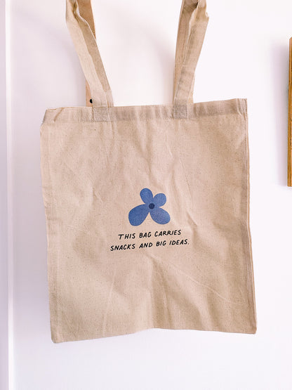 Snacks and Big Ideas Tote Bag