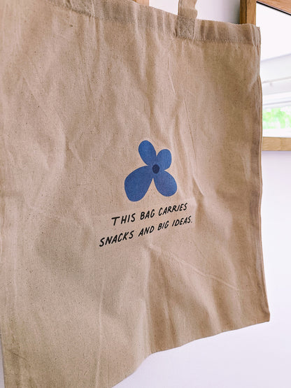 Snacks and Big Ideas Tote Bag