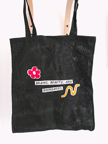 Beauty Brains and Boundaries Tote Bag