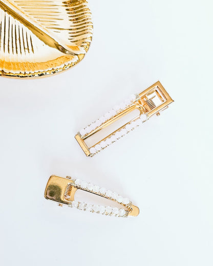 Bridal Hairclips, Glass Rhinestones and Beads