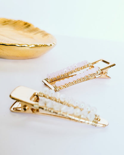 Bridal Hairclips, Glass Rhinestones and Beads